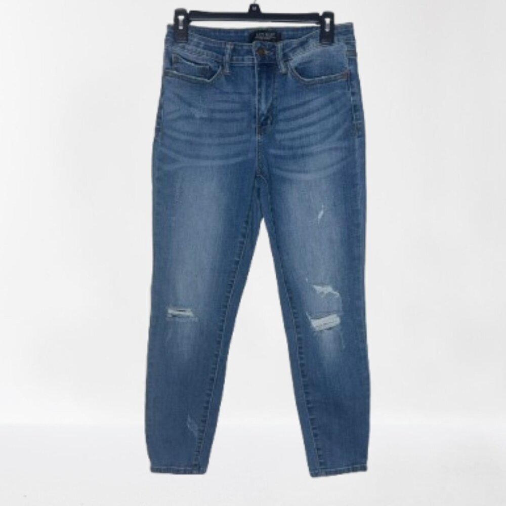 Judy Blue Distressed Mid Wash Blue Jeans